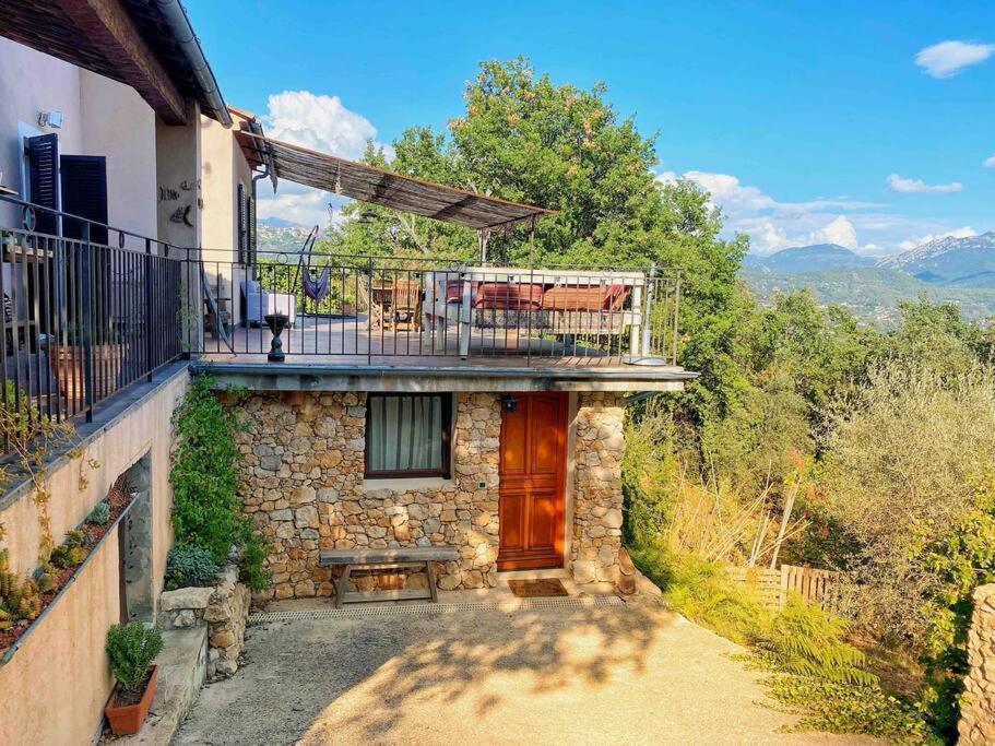 Bas De Villa Au Milieu Des Oliviers. Chateauneuf-Villevieille Eksteriør billede